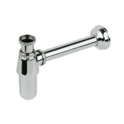 32mm Chrome Brass Bottle Trap With Pipe And Flange image