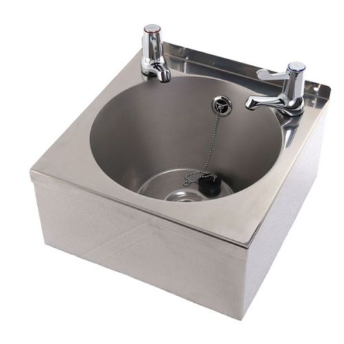 Stainless Steel Compact Wash Basin With Lever Taps image