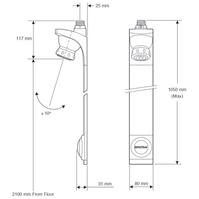 compact sports shower panel