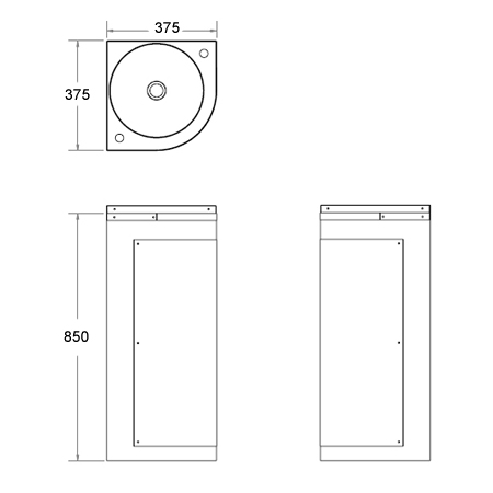 floor standing corner wash basin