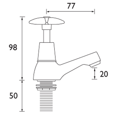 basin taps with x heads