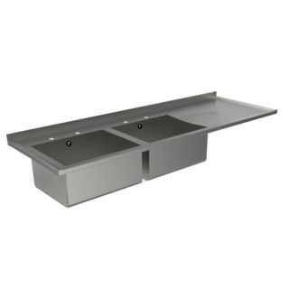 DBSD Double Bowl Single Drainer Catering Sink Tops image