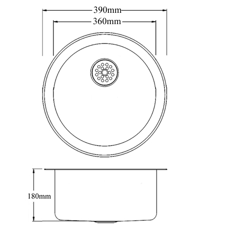 circular inset dentist sink
