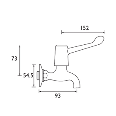 6 inch lever bib taps
