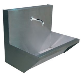 Stainless Steel Wash Troughs With High Splashback image