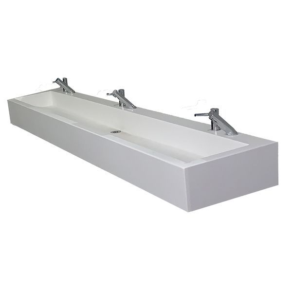 Angled Base Corian Wash Trough