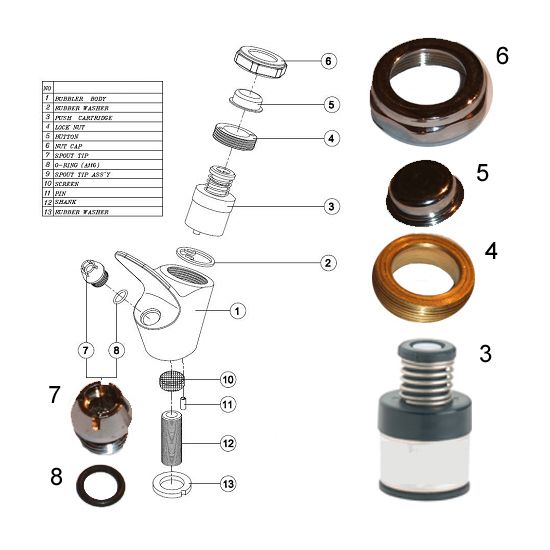 Bubbler Repair Kit For Drinking Fountains