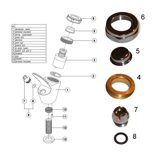 Bubbler Fittings Kit For Drinking Fountains