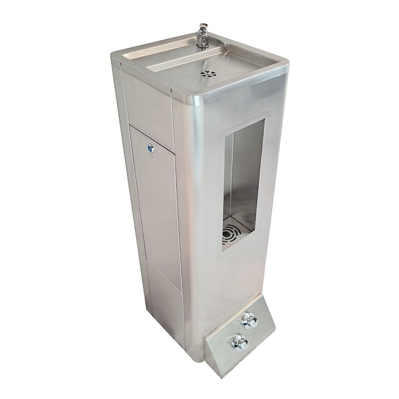 Foot Operated Bottle Filler and Drinking Fountain