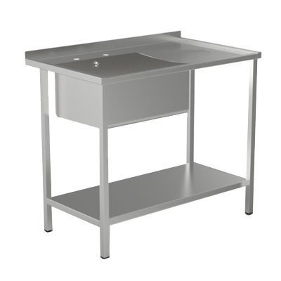 Single Bowl Single Drainer Catering Sink Unit