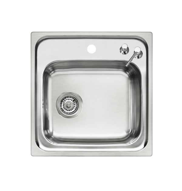 Small Single Bowl Inset Sink with Soap Dispenser