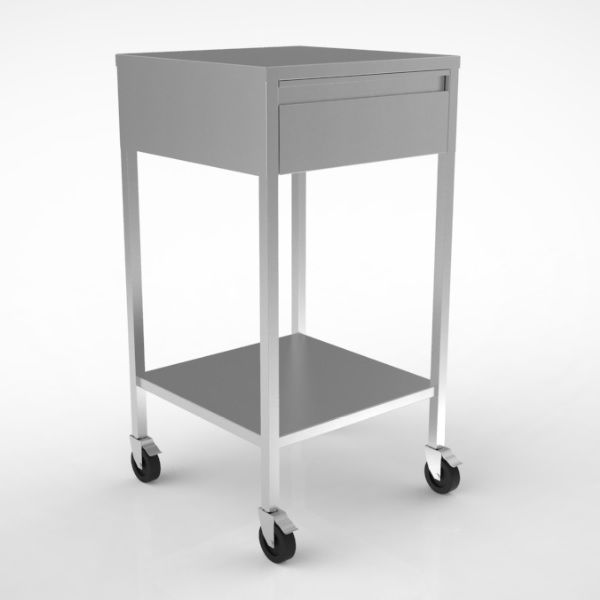 Stainless Steel Single Drawer Trolley