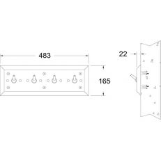 ligature resistant four hook coat rail