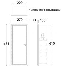 ligature resistant recessed fire extinguisher cabinet
