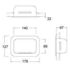 ligature resistant soap dish