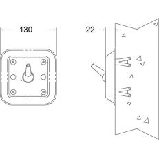 ligature resistant coat hook