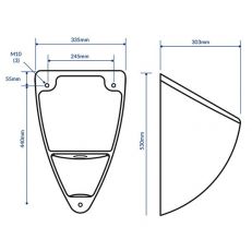 ligature resistant solid surface urinals