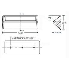 ligature resistant solid surface shelf