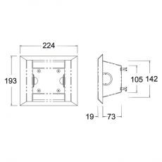 ligature resistant recessed toilet roll holder
