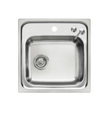 single inset catering sink with soap dispenser
