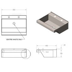 500mm wash trough dimensions