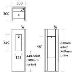 bottle filler with drinking fountain dimensions