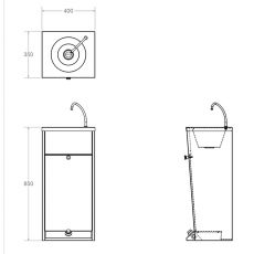 enclosed foot operated floorstanding wash basin dimensions