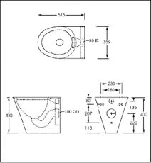 toilet dimensions
