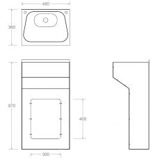shrouded stainless washbasin