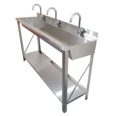 bottle filling troughs on frame