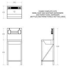 covid 19 wash unit dimensions