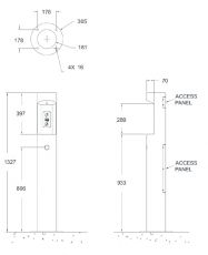 outdoor bottle filler dimensions