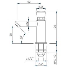 time flow pillar tap dimensions