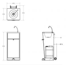 portable wash basin dimensions
