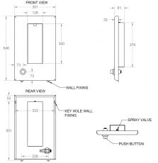 recessed bottle filler dimensions