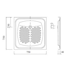 dimensions of stainless steel recessed shower tray