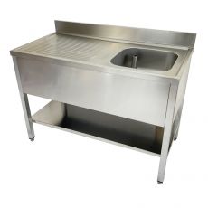 1200mm catering sink with drainer