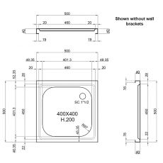 Hospital sink detailed dimensions