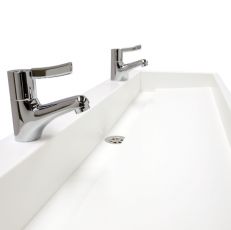 urban hi-macs solid surface wash trough