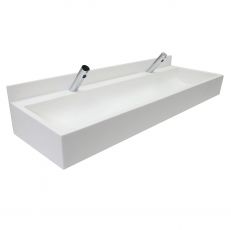 sit on solid surface school wash trough