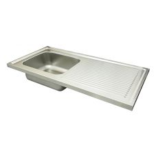 Model STA right hand drainer single bowl single drainer hospital sink top