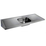 hospital single bowl double drainer sink