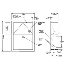 recessed waste bin dimensions