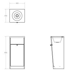 floor standing wash basin dimensions