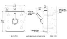 dimensions of ligature resistant coat hook