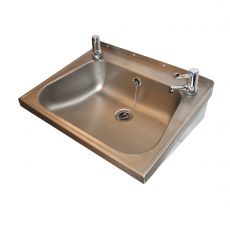 washbasin with wrist operated taps
