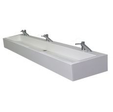 corian sloping wash trough