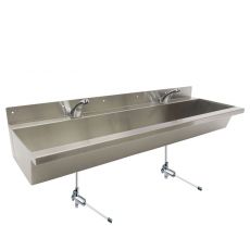wash trough with knee operated taps