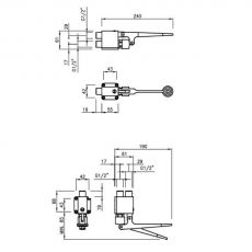 foot operated tap dimensions
