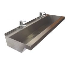 stock hand washing trough with lever mixer taps
